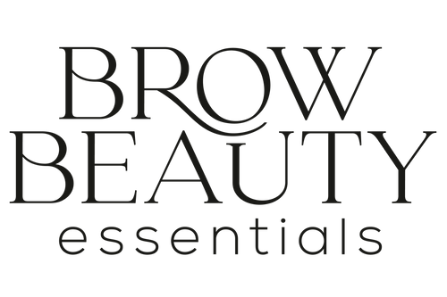 Logo for Brow Beauty essentials on a white background