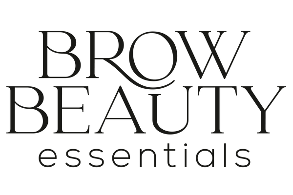 Logo for Brow Beauty essentials on a white background