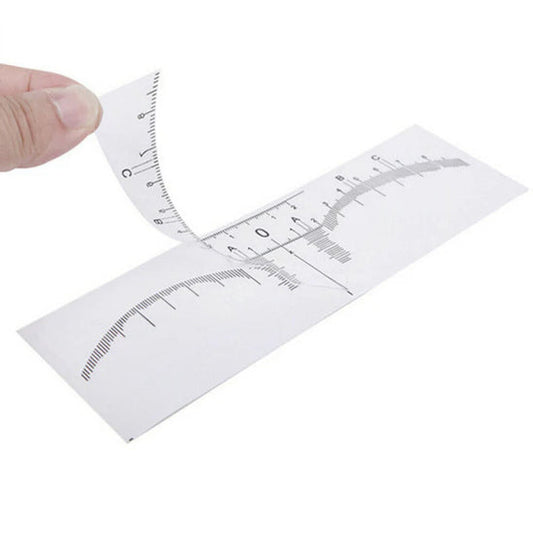 Disposable eyebrow ruler stickers