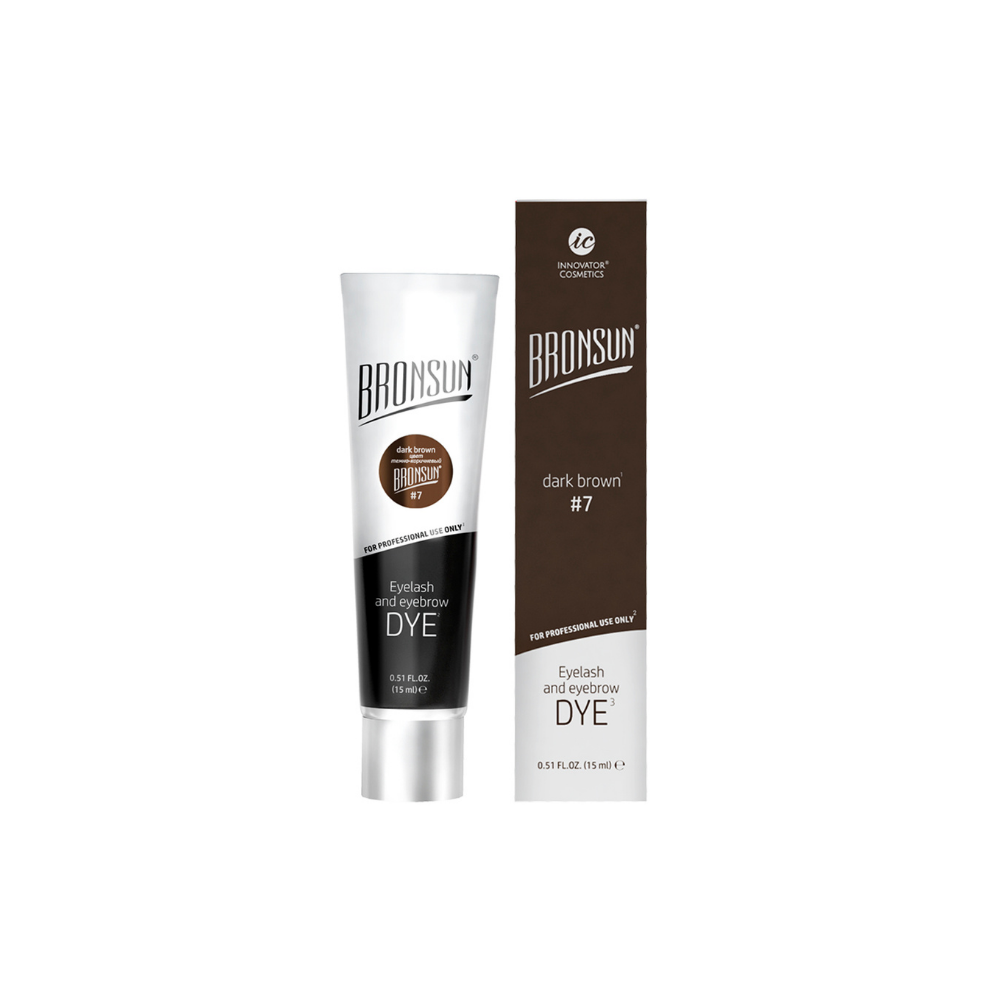 Bronsun lash and brow dye tint, highly pigmented stains the skin up to 7 days and hairs up tp 7 weeks. south africa