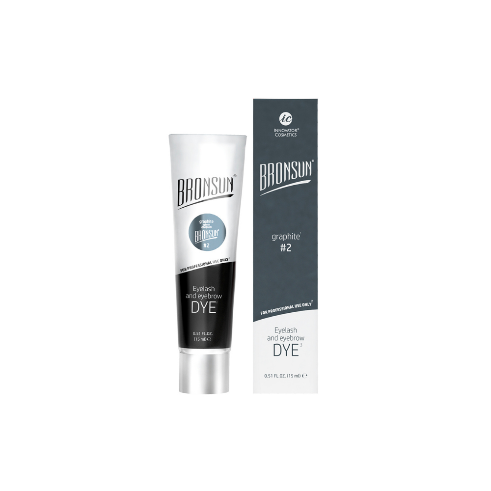 Bronsun lash and brow dye tint, highly pigmented stains the skin up to 7 days and hairs up tp 7 weeks. south africa